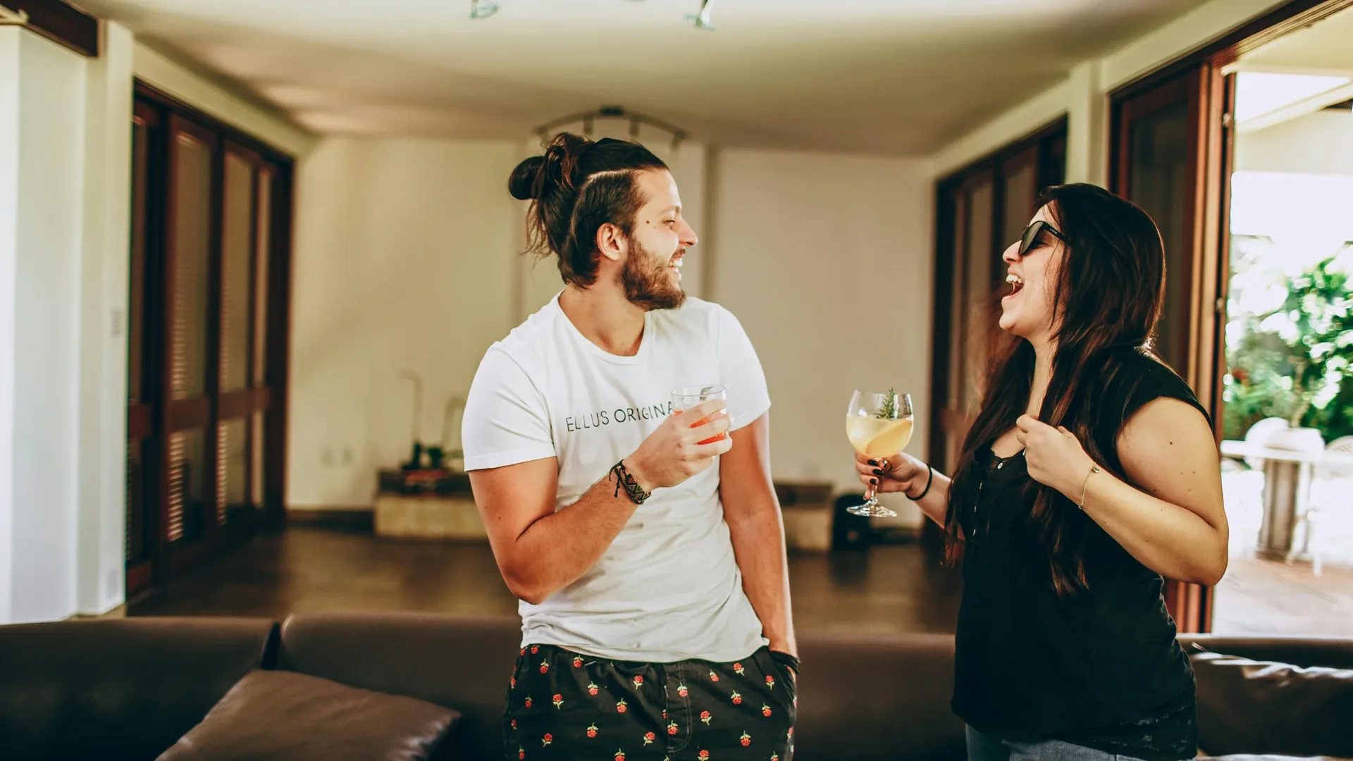 Happy renter enjoying a beautifully styled, apartment-friendly living space
